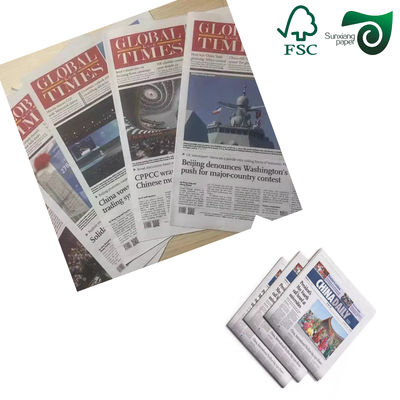 FSC Certified Virgin Wood Pulp Newsprint Paper 45gsm 48.8gsm Grammage Width Wrapping Grade