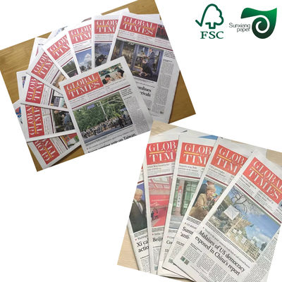 FSC 45g 72cm 29cm Newsprint Paper Excellent Ink Absorption For Newspaper Printing