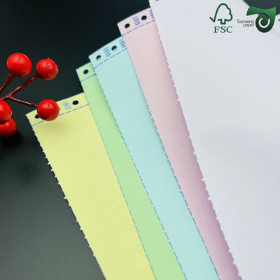 FSC White Canary Pink Blank CFB NCR Carbonless Copy Paper For Laser And Inkjet Printers