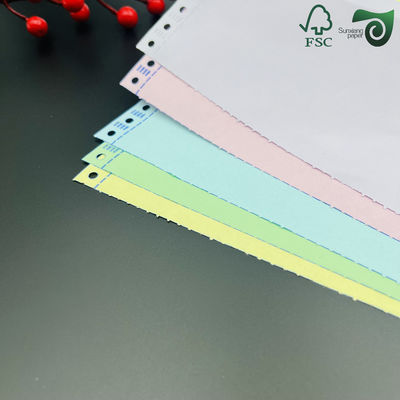 55gsm 60gsm Yellow Blue Blank Carbonless Paper In Letter Size For Receipt Printing FSC