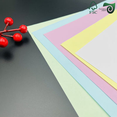 FSC 48gsm 50gsm Carbonless Copy Paper Sheets For Receipts Black Blue Image Options