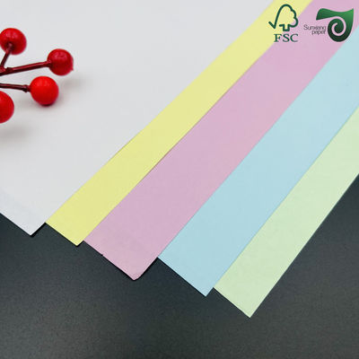 55gsm 60gsm Yellow Blue Blank Carbonless Paper In Letter Size For Receipt Printing FSC