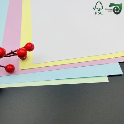 FSC White Canary Pink Blank CFB NCR Carbonless Copy Paper For Laser And Inkjet Printers
