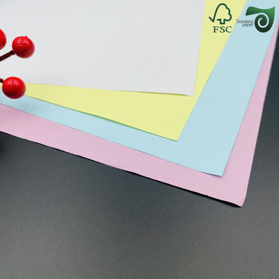 55gsm 60gsm Yellow Blue Blank Carbonless Paper In Letter Size For Receipt Printing FSC