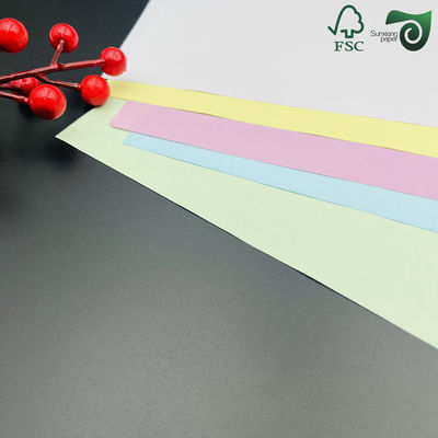 FSC 48gsm 50gsm Carbonless Copy Paper Sheets For Receipts Black Blue Image Options