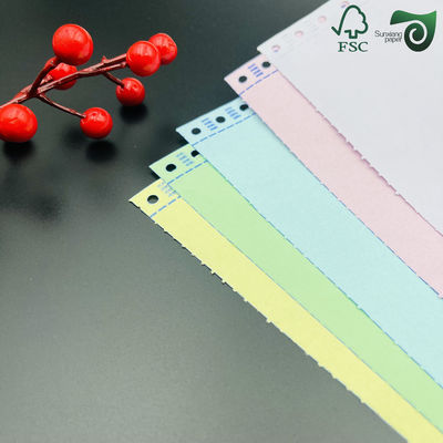 FSC 60gsm Eco Friendly Colorful Carbonless Copy Paper For Receipt  Business Form Printing