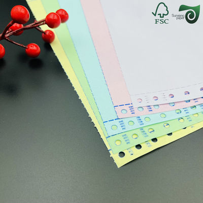 FSC 8.5" 14" Blank Carbonless NCR Paper  White CB  Yellow CF  75gsm 78gsm  Black Image