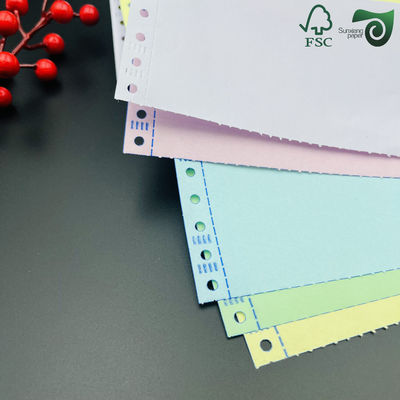 FSC 8.5" 14" Blank Carbonless NCR Paper  White CB  Yellow CF  75gsm 78gsm  Black Image