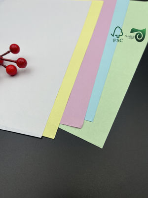 FSC 50GSM 55GSM NCR Carbonless Copy Paper Roll With Black Blue Imaging