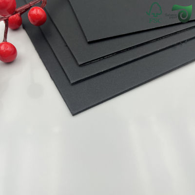 FSC Certified 230gsm Thick Sturdy Black Cardboard Premium SBS Black Paperboard For Gift Box Wrapping