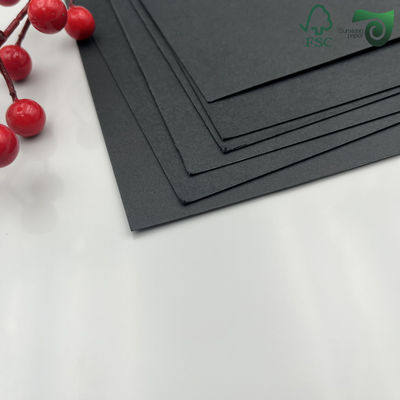 FSC 160gsm 400gsm Double Sided Uncoated Black Cardboard  Gift Box Packaging Grade