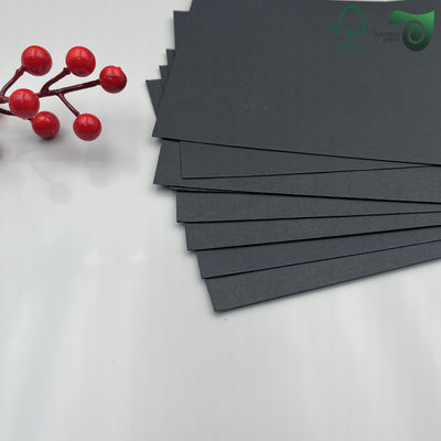 FSC Certified 230gsm Thick Sturdy Black Cardboard Premium SBS Black Paperboard For Gift Box Wrapping