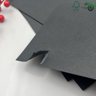 FSC 400gsm Black Cardboard Sheet Solid Black Liner Paper For Gift Boxes Shoe Boxes Packaging