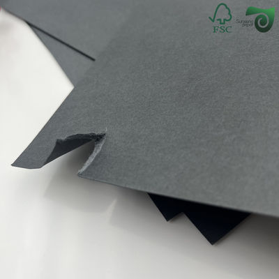 FSC 160gsm 400gsm Double Sided Uncoated Black Cardboard  Gift Box Packaging Grade