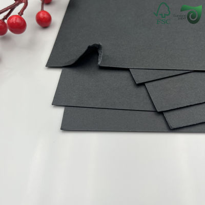 FSC 160gsm 400gsm Double Sided Uncoated Black Cardboard  Gift Box Packaging Grade