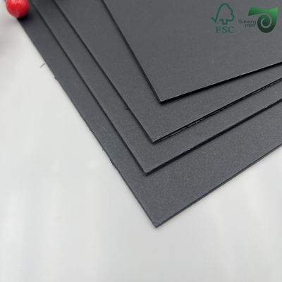 FSC 160gsm 400gsm Double Sided Uncoated Black Cardboard  Gift Box Packaging Grade