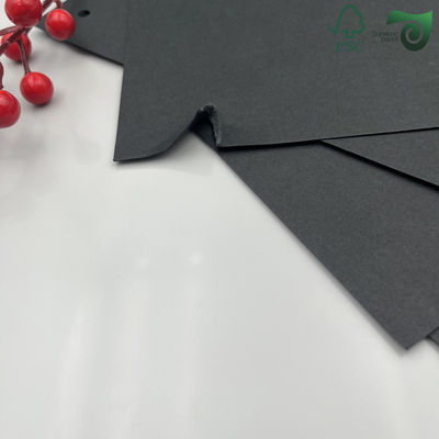 FSC 280gsm 104 LB  8.5 11inch Uncoated Smooth Black Cover Cardstock Paper