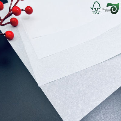 FSC 35gsm Food Grade White Greaseproof Paper  Food Basket Liners For Sandwiches