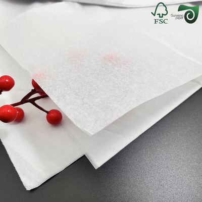 FSC 35gsm Food Grade White Greaseproof Paper  Food Basket Liners For Sandwiches