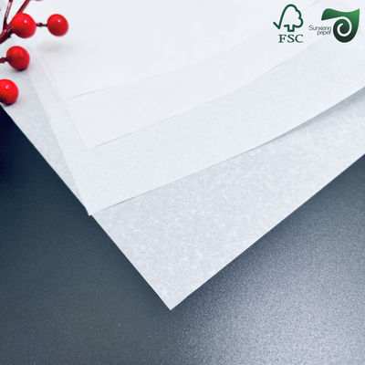 40gsm 60gsm White Greaseproof Food Wrapping Paper Boasting Superior Printability FSC