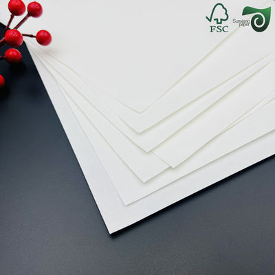 250gsm Food Grade White  Kraft Paper One Side Glossy FSC Certified For Food Packing