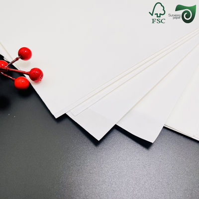 250gsm Food Grade White  Kraft Paper One Side Glossy FSC Certified For Food Packing