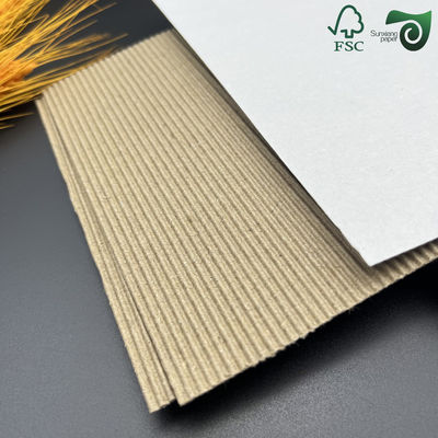 FSC Two Ply F Flute Corrugated Cardboard Sheets 100g Black Single Face Corrugated Board