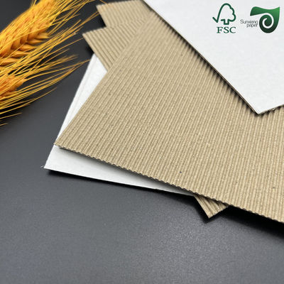 FSC E  Flute Single Wall Corrugated Cardboard Sheets For Brown Coffee Cup Covers