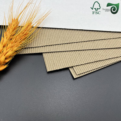 1.2m 2 Ply Wide Two Layer Single Face Corrugated Cardboard Rolls Custom Length