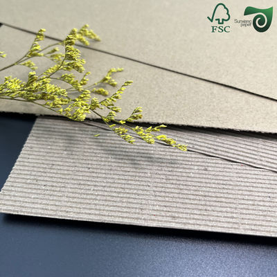 White F Flute Corrugated Cardboard Sheet 3 Layer FSC Wrapping Paper