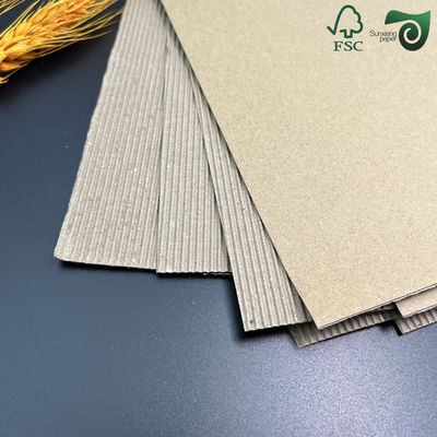 B Flute Single Face Corrugated Paper  Pads  100gsm 125gsm Durable Brown Packaging Corrugated Board