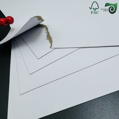 FSC Coated Duplex Board 100 400μM Recycled Waterproof Double Sided Coated Stone Paper