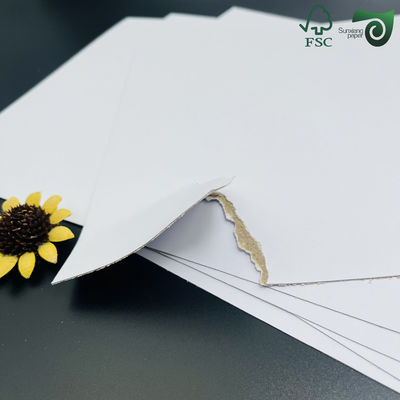 FSC Certified 1.5mm   2mm Laminated Rigid Paperboard Single White Face 1m 1.3m