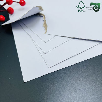 FSC Certified 0.3mm0.4mm AAA Grade White Coated Board With Grey Back Recycled Printable