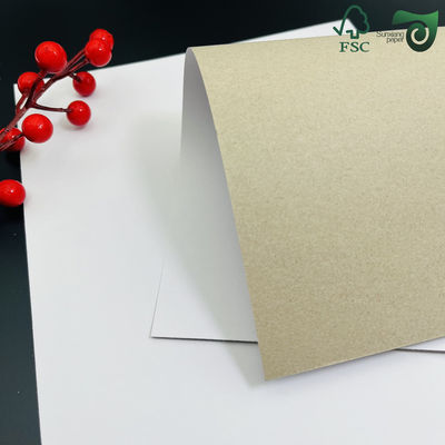FSC 300GSM Recycled Coated Duplex Board White Top Grey Back For File Books Packaging