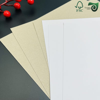 FSC Certified 0.3mm0.4mm AAA Grade White Coated Board With Grey Back Recycled Printable