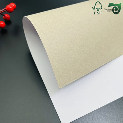 FSC Certified 0.3mm0.4mm AAA Grade White Coated Board With Grey Back Recycled Printable