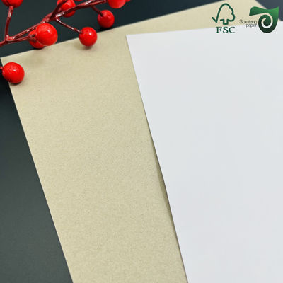 1mm 820g White Cardboard FSC With Grey Middle Layer 2 Layer Laminated Carton Board 31" 43"