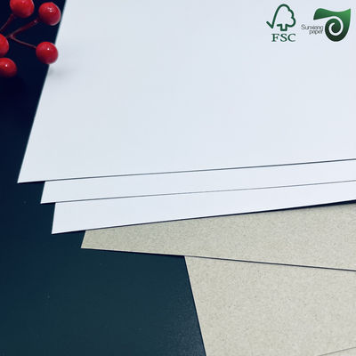 FSC Certified 1.5mm 2mm Laminated Rigid Paper Board One White Face Grey Back Board
