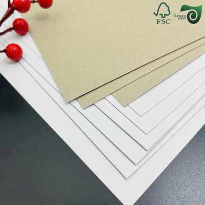 FSC 200gsm 300g Recycled Coated Duplex Board  Grey Back Ideal For Notebook Covers