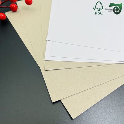 FSC 200gsm 300gsm White Grey Backed Duplex Board Recycled Pulp Coated