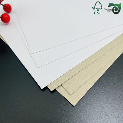 FSC Certified  2mm Laminated Rigid Paper Board One White Face Grey Back Board