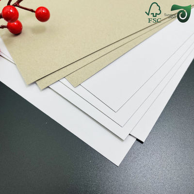 Sheets Of 1.2mm Thick White Double Sided Coated Duplex Board FSC Wrapping Paper