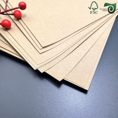FSC Certified 300GSM Virgin Brown Kraft Wrapping Paper Rolls for Custom Packaging Boxes