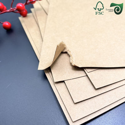 FSC Unbleached Kraft Paper 18g PE Coating For Superior Grease Resistance