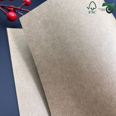 FSC Certified 300gsm Virgin Reddish Brown Kraft Wrapping Paper Rolls For Custom Wrapping Boxes
