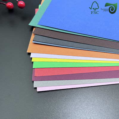 FSC Wide DIY Color Card 100gsm 250gsm 400gsm  Uncoated Colorful  Paper   Wrapping Paper