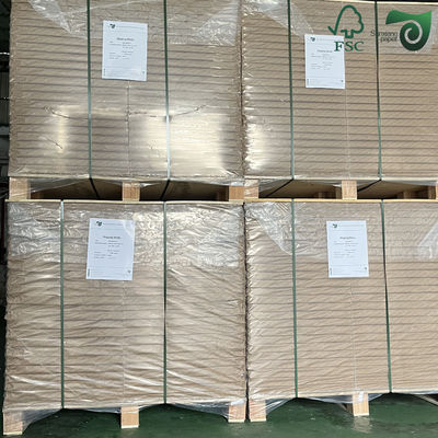 FSC 80gsm PE Coated Brown Kraft Paper Roll Food Grade Oilproof Packaging Paper