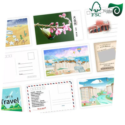 FSC 1.5mm 2.0mm SBS Paper Board  High Stiffness C1S Art Paper  One Side Coated For Postal Cards
