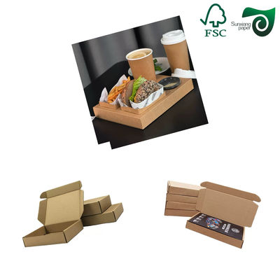 FSC E  Flute Printed Single Wall Corrugated Board In 140gsm 170gsm For Coffee Sleeves